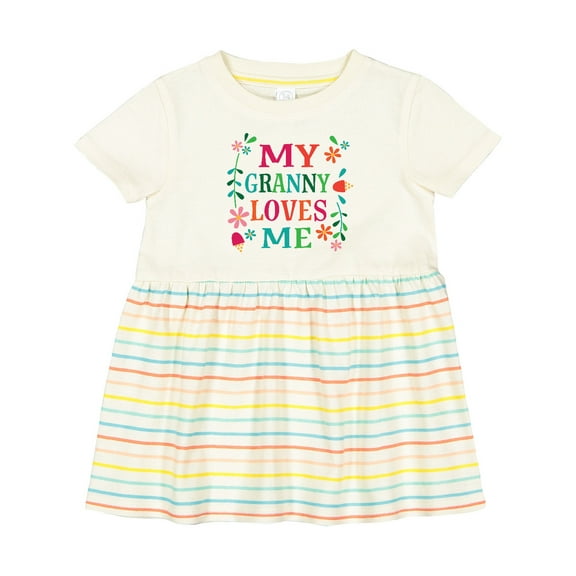 Inktastic Granny Loves Me Girls Girls Baby Dress