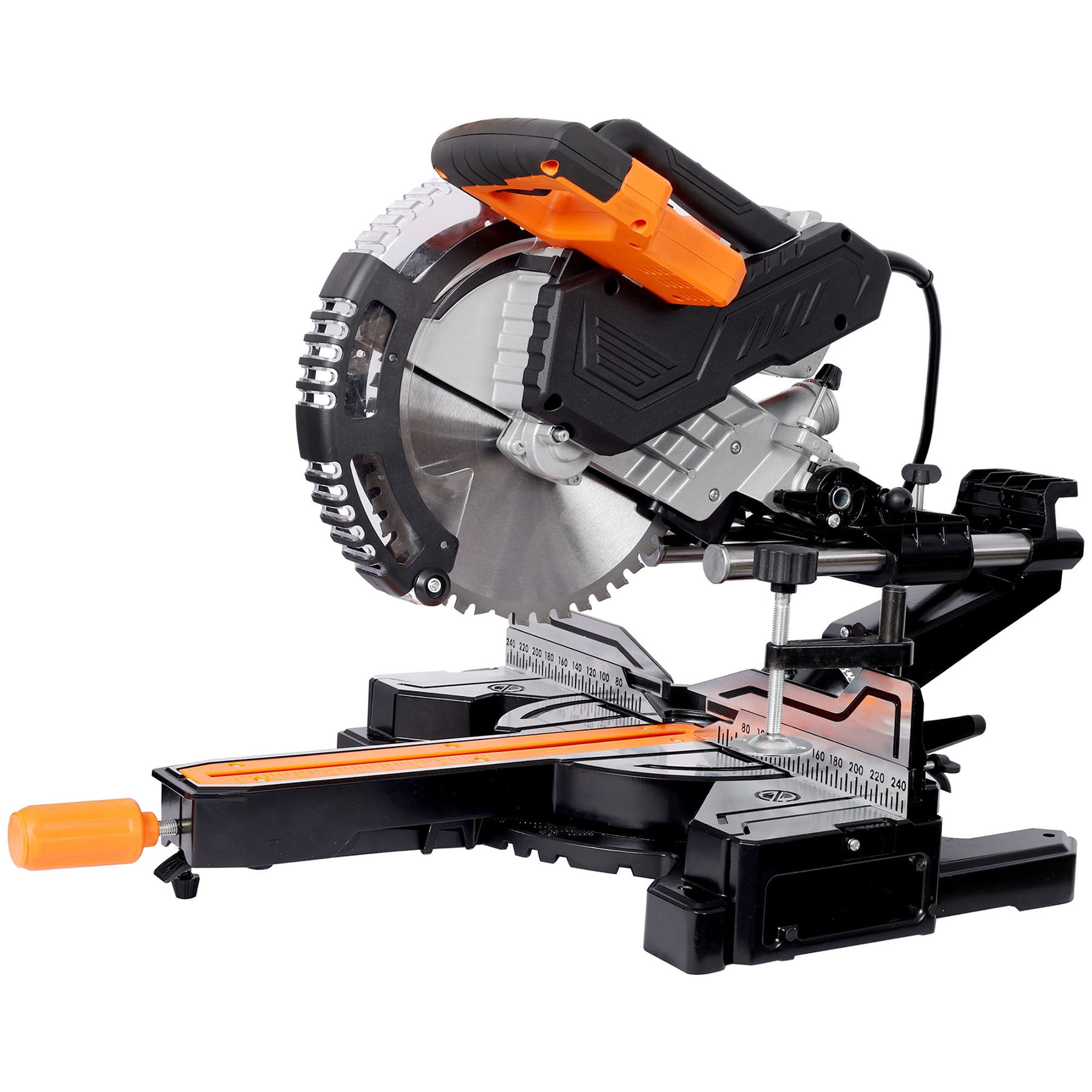 S-HOME 10" Dual Bevel Sliding Miter Saw with LED & Table, 48T, 2-Speed, 15A, 3.5"x13" Cut