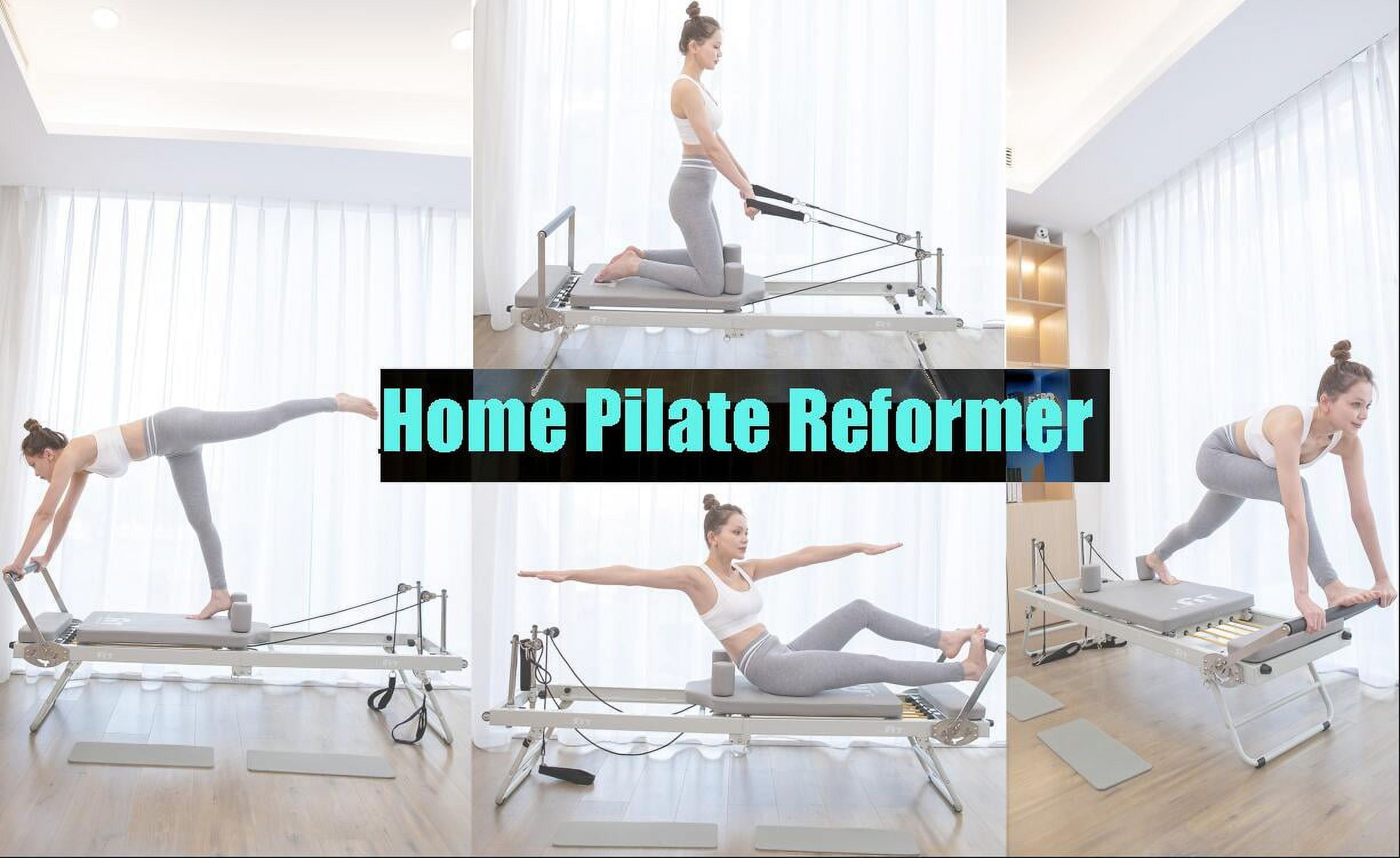Gvqng Pilates Reformer Machine, Foldable Pilates Machine Equipment for  Home, Exercise Yoga Equipment, Multifunctional Foldable Yoga Bed,  Adjustable Intensity Pilates Bed : : Sporting Goods