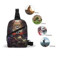 thumbnail image 5 of Lsque The Binding of Isaac Pattern Chest Package – Foldable Waterproof Chest Bag with Adjustable Shoulder Strap, Double Zipper Compartments & D-Buckle Design, 5 of 7