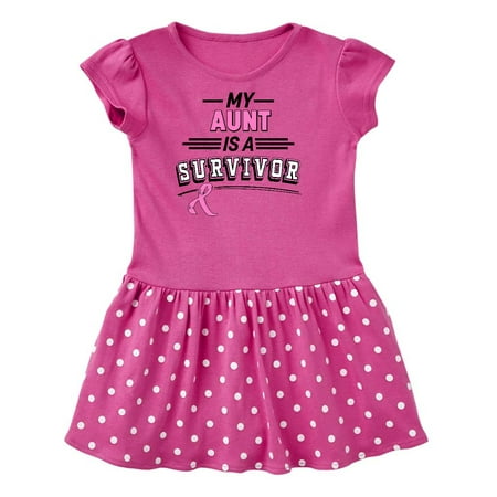 

Inktastic My Aunt is a Survivor Breast Cancer Awareness Gift Toddler Girl Dress