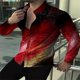 thumbnail image 1 of Camisa de hombre con empalme de rayas de lujo cómoda con botones de manga larga camisa de solapa de traje de material suave y cómodo camisa de hombre, 1 of 6