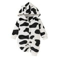 thumbnail image 2 of Gubotare Newborn Baby Snowsuit Baby Snowsuit Hooded Romper Winter Outfits Boys Girls Fleece Jumpsuit 6 9 Months (Black,6-9 Months), 2 of 2