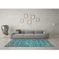 thumbnail image 3 of Ahgly Company Indoor Rectangle Persian Light Blue Traditional Area Rugs, 3' x 5', 3 of 4