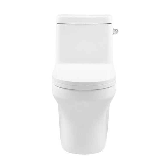 Vezina One-Piece Elongated 12" Rough-in 1.28 GPF Right Vortex Flush Toilet in Glossy White