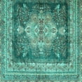 thumbnail image 1 of Ahgly Company Indoor Square Persian Turquoise Blue Traditional Area Rugs, 4' Square, 1 of 4