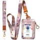 thumbnail image 1 of Bolimoss Cordón De Billetera Para Tarjetas De Identificación Cordones Para Tarjetas De Identificación Para Mujeres Portatarjetas De Moda Con Cremallera (Gris Púrpura), 1 of 1