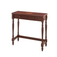 thumbnail image 3 of 39 " Home Office Two Drawers Computer Desk Vanity Table, Solid Wood Laptop PC Desktop Workbench Dresser Console Table for Save Space (Cherry), 3 of 9