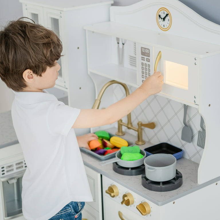 Teamson Kids - Little Chef Upper East Retro Play Kitchen - White