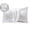 White, variant on Satin Silk Pillow Case 2 Pack Pillowcase for Hair and Skin Satin Pillow Covers with Zipper Closure (20"x7.4")