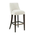 thumbnail image 6 of Beever Cream Chenille Barstool with Rubberwood Legs - Set of 2, 6 of 10