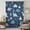 Blue, variant on Blue Dinosaur Sheer Curtains 45 Inches Long for Bedroom, Stars Palm Trees Mountain Modern Art Light Filtering Privacy Drapes, Breathable Semi Sheer Short Window Treatment for Kitchen Cafe Bathroom