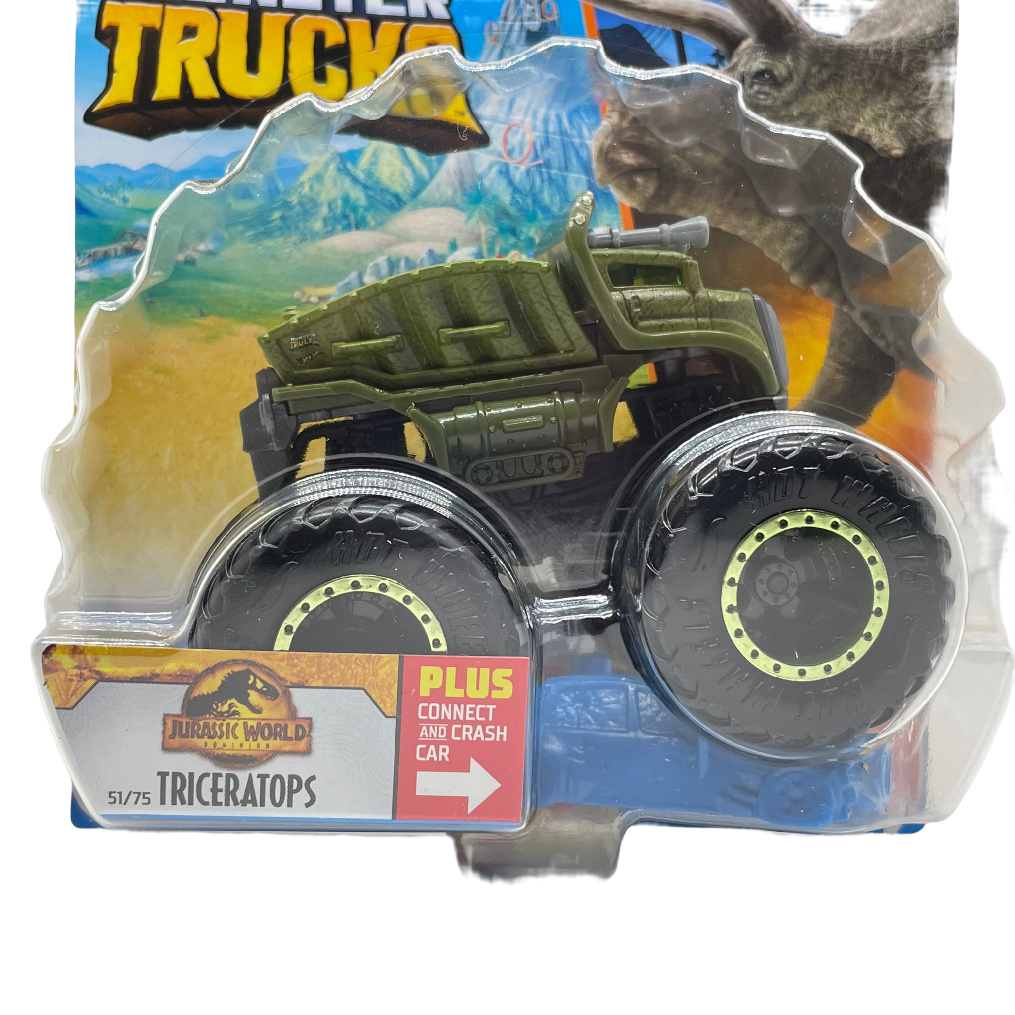 Hot Wheels Monster Truck 2022 Jurassic World TRICERATOPS Dinosaur 1:64  🌟NEW🌟