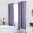 thumbnail image 4 of Deconovo Gold Wave Foil Print Blackout Curtains for bedroom - 52x84 inches, 2 Panels(Light Purple), 4 of 6