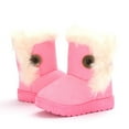 thumbnail image 4 of Pink These Childrens Snow Footwear For Girls Include A Mid-Calf Design With Warm Lined Soft Leather That Is Water-Resistant And Non-Slip, Offering Cozy Casual For Big Kids., 4 of 9