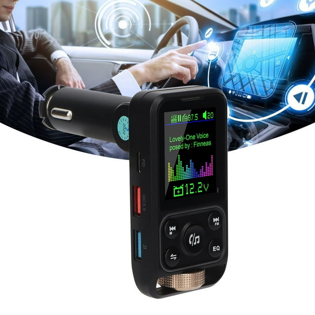 Transmisor Bluetooth, Chip De Identificación Inteligente Adaptador De Cargador De Coche Bluetooth De Alta Resolución 12V-24V Para Teléfono Celular