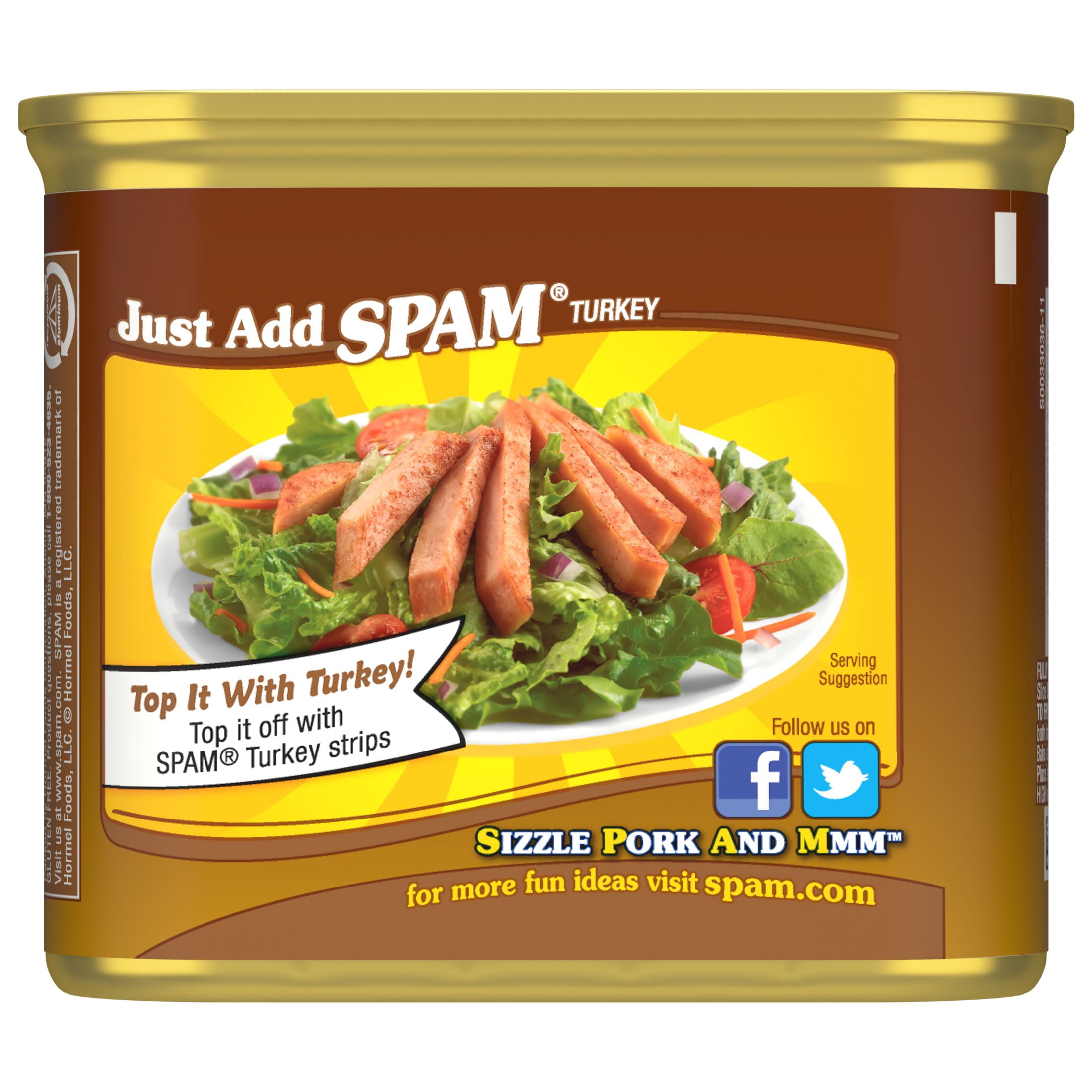 (3 pack) SPAM Oven Roasted Turkey, 12 oz Can