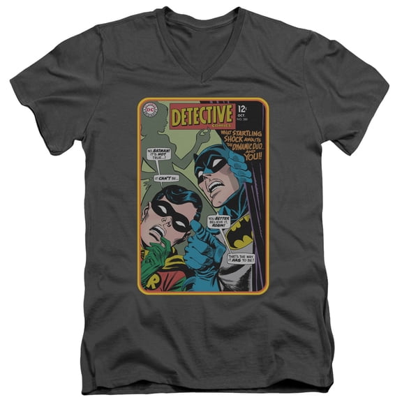Batman - Detective #380 - Slim Fit V Neck Shirt - XX-Large