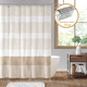 thumbnail image 1 of Juego de 13 Cortinas de Ducha ComfiTime con Borlas y Ganchos Tela Resistente Estilo Bohemio 72' x 72' Beige, 1 of 1