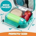 thumbnail image 4 of Bentology Insulated Lunch Box w Snack Pocket and Water Bottle Holder - Boys Girls and Kids Lunch Box Tote Keeps Food Hotter or Colder Longer Turquoise, 4 of 6