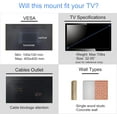 thumbnail image 3 of DJJD Full Motion TV Monitor Wall Mount Bracket Articulating Arms Swivel Tilt Extension Rotation for Most 32-55 inch LED LCD Flat Curved Screen TVs & Monitors, Max VESA 400x400mm, 3 of 9