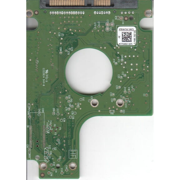 WD7500BPVT-00HXZT1, 771692-105 AC, WD 750GB SATA 2.5 PCB