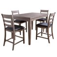 thumbnail image 1 of CorLiving New York Washed Grey Counter Height Dining Set, 5pc, 1 of 9