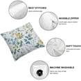 thumbnail image 4 of BANET Spring Sage Green Pillow Covers ,Watercolor Eucalyptus Branches Blue Green Square Cushion Pillowscase for Bedroom Home Sofa Decoration Seafoam Leaf Print Throw Pillow White, 4 of 5