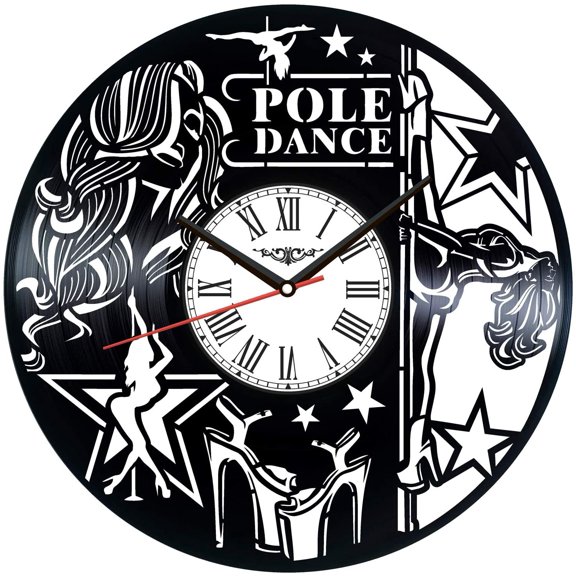 Pole Dance Vinyl Record Wall Clock Retro style Wall clock Silent Home Decor Unique Art Special Home Accessories Creative Personality Gift