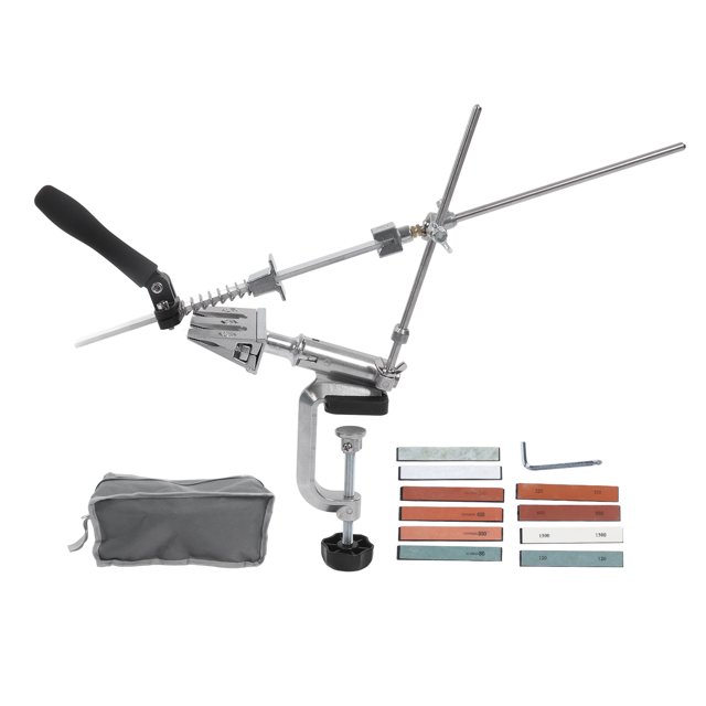 Knife Sharpening Stone Set 360° Rotation Sharpener Stand Blades Polishing Stone for Home Use