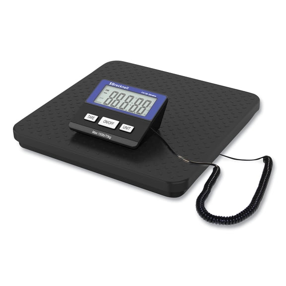 PS150 SLIMLINE PORTABLE BENCH SCALE, 150 LBS/70 KG CAPACITY, 11.8 X 11.8 X 1.34 PLATFORM, BLACK