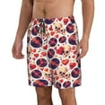 thumbnail image 2 of Logiee rock Skull record heart Print Mens Swim Trunks Quick Dry Board Shorts,Breathable Hawaii Beach Shorts Swimwear Bathing Suits-XX-Large, 2 of 6