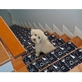 thumbnail image 1 of Stair Treads 9 inch by 28 inch by sussexhome Ewer Collection Trellis Design Vibrant and Soft Stair Treads, Navy & White, Pack of 4 [100% Polypropylene], 1 of 3