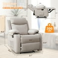 thumbnail image 2 of Lnsenfin Manual Small Recliner Chair for Small Spaces Linen Living Room,Beige, 2 of 6