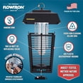 thumbnail image 3 of Flowtron Electric Bug Zapper, 1.5 Acre Outdoor Insect Killer, Dual 40W UV Bulb, 5600V Grid (Black), 3 of 7