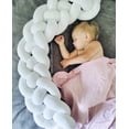 thumbnail image 2 of Almohada de nudo largo con cuatro hebras tejidas danesas para decoración de barandilla de cama infantil, 2 of 6