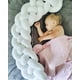 thumbnail image 2 of Almohada de nudo largo con cuatro hebras tejidas danesas para decoración de barandilla de cama infantil, 2 of 6