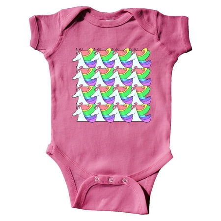 

Inktastic Rainbow Unicorn Pattern Gift Baby Boy or Baby Girl Bodysuit