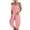 Pink, variant on WREESH Womens Baggy Overalls Fashion Summer Solid Color Casual Sleeveless Suspender Jumpsuit Wine