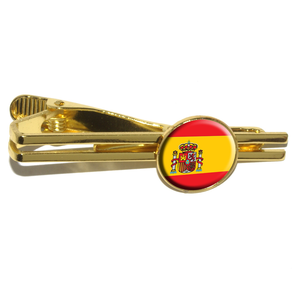Spain Spanish Flag Round Tie Clip
