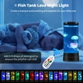 thumbnail image 4 of Artificial Fish Aquarium Lamp Lava Night Light, LED Bubble Fish Lava Lamp for Home Office Decor, Battery and USB Powered Mini Bubble Lamp with Remote Control, 4 of 7