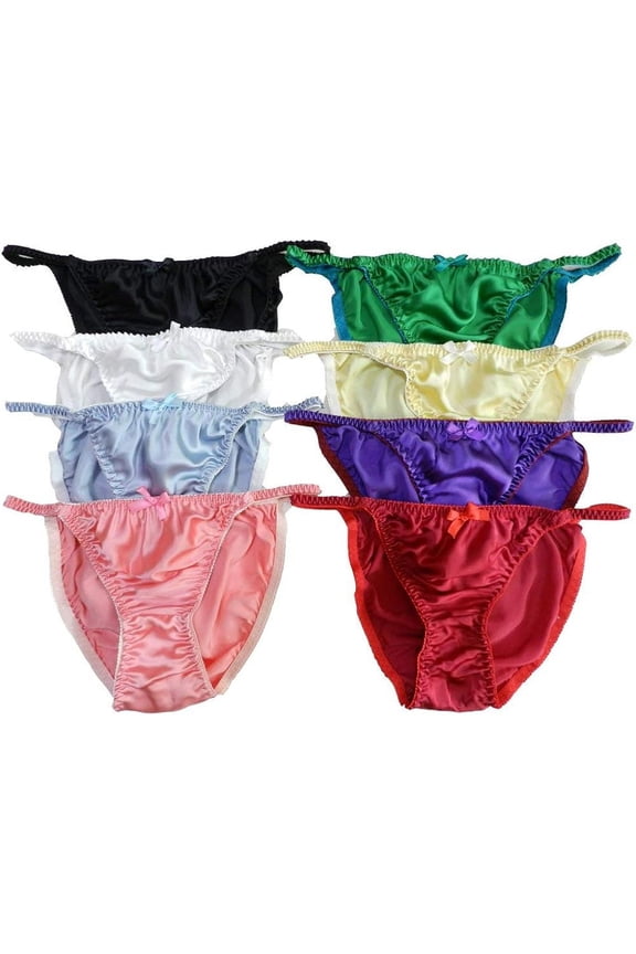 Women's Silk Panties Sexy Satin Panties String Bikini