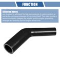 thumbnail image 4 of Unique Bargains 1 Pcs 19-32mm 0.75"-1.26" ID 102mm 4.02" Length 45° Black Car Silicone Hose, 4 of 7