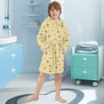 thumbnail image 5 of FORMRS Niños Bathrobe Unisex Hooded Robe Soft Plush Pajamas Sleepwear, Size 7-9T, Cute Bee Pattern, 5 of 7