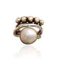 thumbnail image 5 of Faty-T Unique Vintage 10 mm Simulated Pearl Ring for Women Ring Set 3 Layer Interlocked Ring Entwined Line With Stacking Rings Wedding Band Statement Cocktail Index Finger Rings, 5 of 7