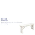 thumbnail image 6 of Flash Furniture HERCULES Series 40" x 12" Antique Rustic White Solid Pine Folding Farm Bench, 6 of 17