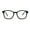 Black, variant on Rectangular Horn Rim Keyhole Plastic Blue Light Flitering Computer Glasses Clear