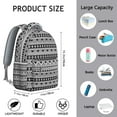 thumbnail image 6 of "Bohemian Travel Backpack – Tribal Floral Pattern, 17 Inch Laptop Compartment, Spacious for Campus & Daily Use", 6 of 6