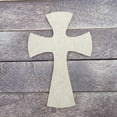 thumbnail image 2 of 4" Wall Décor Cross #27, Unfinished Wood Art Shape by Wooden Craft Cutouts, 1-8 Thickness, 2 of 2