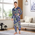 thumbnail image 6 of FORMRS Onesies Pajama for Adults Unisex Hoodie Winter Jumpsuit One Piece Sleepwear, Sizes S-2XL, Vibrant Ocean Pattern, 6 of 7